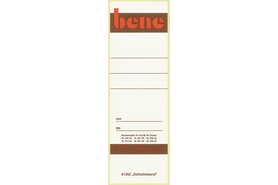Rückenschilder Bene für 91300 weiss, Art.-Nr. 091362 - Paterno B2B-Shop