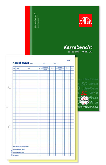 Kassabericht Omega A4 2x50 Blatt, Art.-Nr. 101OK - Paterno B2B-Shop Kassabericht Omega A4 2x50 Blatt, Art.-Nr. 101OK - Paterno B2B-Shop