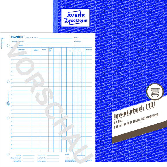 Inventurbuch ZWF, DIN A4, weiß, Art.-Nr. 1101ZWF - Paterno B2B-Shop