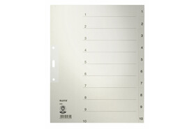 Register Leitz A4 1-10 grau, Art.-Nr. 1232-00-85 - Paterno B2B-Shop