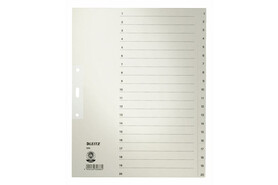Register Leitz A4 1-20 grau, Art.-Nr. 1234-00-85 - Paterno B2B-Shop