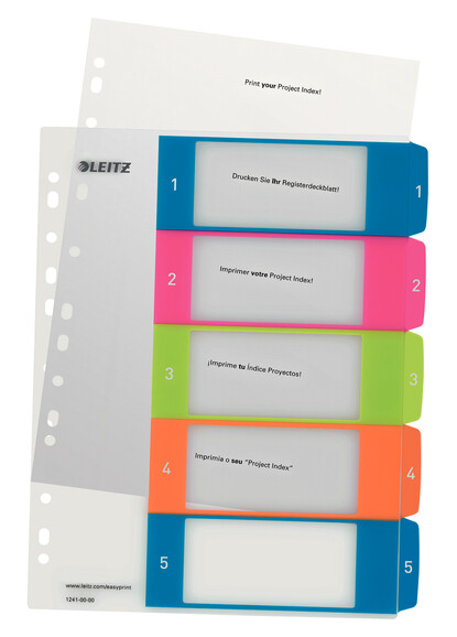 Register Leitz WOW A4 1-5, Art.-Nr. 1241-00-00 - Paterno B2B-Shop
