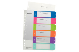 Register Leitz WOW A4 1-6, Art.-Nr. 1242-00-00 - Paterno B2B-Shop