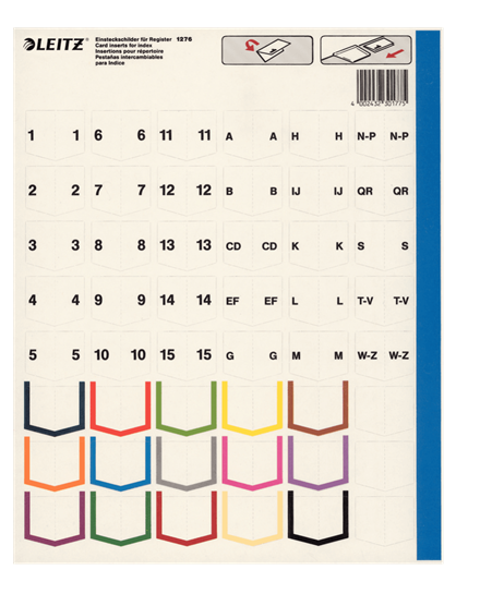 Register Leitz A4 1-5 5-teilig grau, Art.-Nr. 1271-00-85 - Paterno B2B-Shop