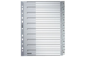 Register Leitz A4 1-10 grau, Art.-Nr. 1280-00-00 - Paterno B2B-Shop
