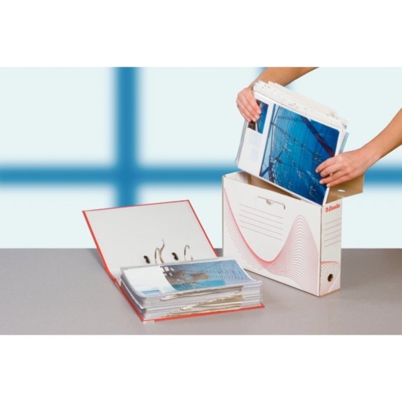 Archivschachtel Esselte 8cm Economy weiss, Art.-Nr. 128080 - Paterno B2B-Shop