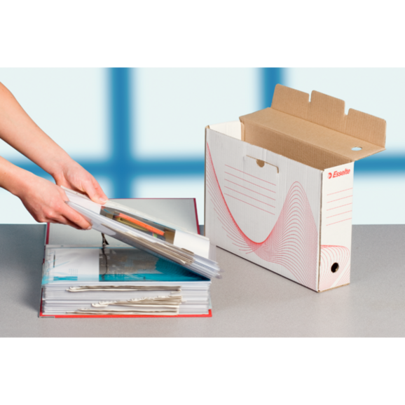 Archivschachtel Esselte 8cm Economy weiss, Art.-Nr. 128080 - Paterno B2B-Shop
