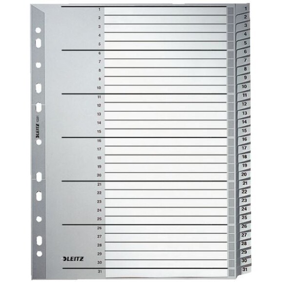 Register Leitz A4 1-31 grau, Art.-Nr. 1281-00-00 - Paterno B2B-Shop