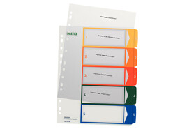 Register PC-beschriftbare Register 5-Taben, Art.-Nr. 1291-00 - Paterno B2B-Shop