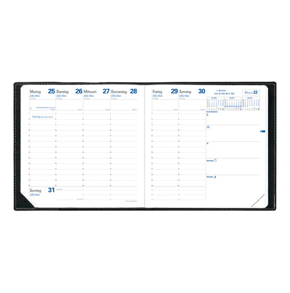 Kalender Quo Vadis Executif VZ Impala schwarz, Art.-Nr. 14074Q - Paterno B2B-Shop