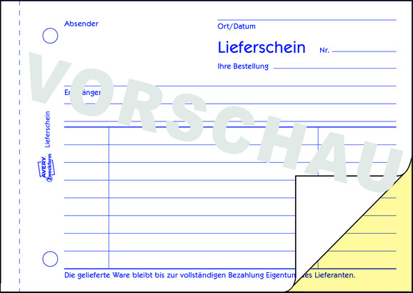 Lieferscheinbuch ZWF A6 2x40Bl, Art.-Nr. 1713ZWF - Paterno B2B-Shop