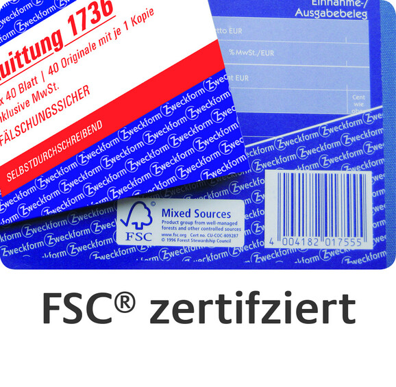 Lieferscheinbuch ZWF A6 2x40Bl, Art.-Nr. 1713ZWF - Paterno B2B-Shop