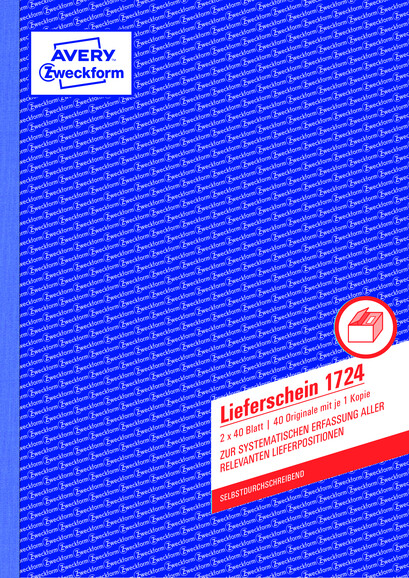 Lieferscheinbuch ZWF, DIN A4 hoch, Art.-Nr. 1724ZWF - Paterno B2B-Shop