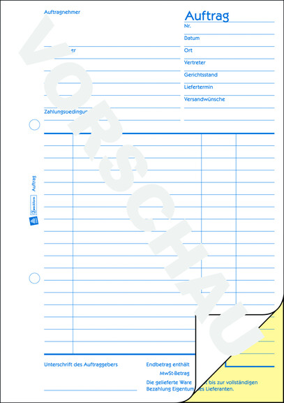 Auftragsbuch ZWF, DIN A5 hoch, Art.-Nr. 1725ZWF - Paterno B2B-Shop