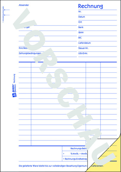 Rechnungsbuch ZWF, DIN A5 hoch, Art.-Nr. 1730ZWF - Paterno B2B-Shop