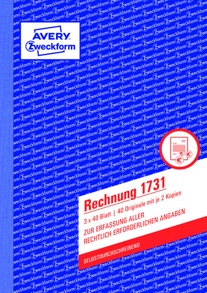 Rechnungsbuch ZWF, DIN A5 hoch, Art.-Nr. 1731ZWF - Paterno B2B-Shop