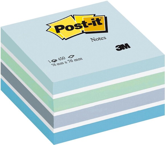 Haftnotizwürfel Post-it 76x76 mm pastelblau, Art.-Nr. 2028B - Paterno B2B-Shop
