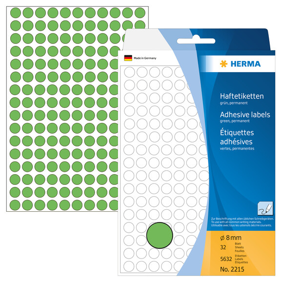 Markierungspunkte Herma 8 mm grün, Art.-Nr. 2215 - Paterno B2B-Shop