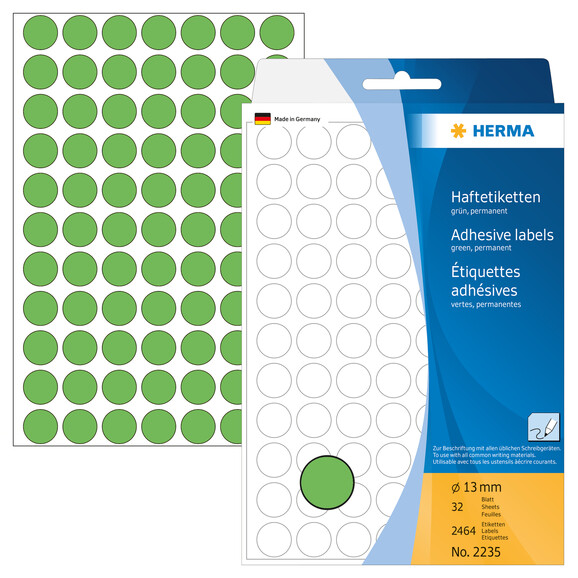 Markierungspunkte Herma 13 mm grün, Art.-Nr. 2235GRUEN - Paterno B2B-Shop