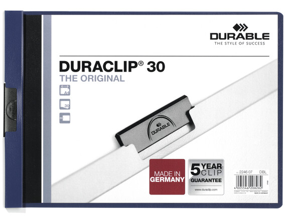 Klemmmappe Duraclip A4 quer dunkelblau, Art.-Nr. 224607 - Paterno B2B-Shop