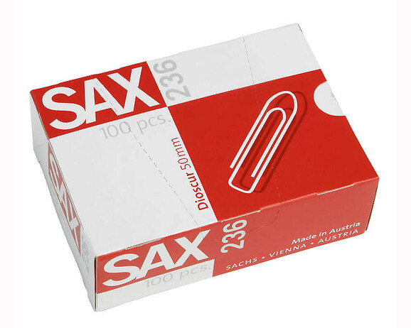 Büroklammern Sax 236 Original 50 mm, Art.-Nr. 236-C - Paterno B2B-Shop