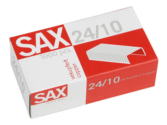 Heftklammern Sax 24/10 verkupfert, Art.-Nr. 24-10 - Paterno B2B-Shop