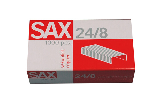 Heftklammern Sax 24/8 verkupfert, Art.-Nr. 24-8 - Paterno B2B-Shop