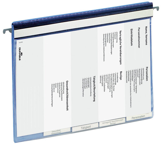 Personalhefter Durable A4 blau, Art.-Nr. 255506 HELLBLAU - Paterno B2B-Shop