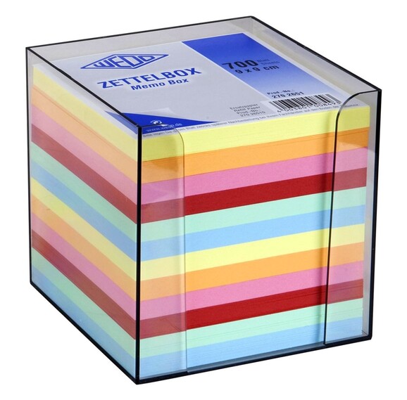 Zettelbox schwarz 9,5x9,5 cm WEDO, Art.-Nr. 270265-SW - Paterno B2B-Shop