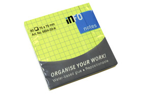 Haftnotizen info notes 75x75 mm kariert, Art.-Nr. 278PSM-KAR - Paterno B2B-Shop