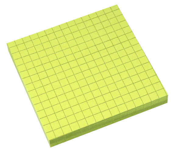 Haftnotizen Info notes 75x75 mm kariert gelb, Art.-Nr. 278PSM-KAR-GE - Paterno B2B-Shop