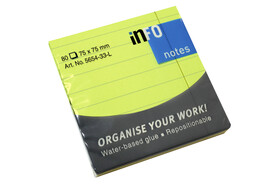 Haftnotizen info notes 75x75 mm liniert, Art.-Nr. 278PSM-LIN - Paterno B2B-Shop