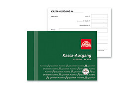 Kassaausgangsbuch Omega A6 quer 3x50 Blatt, Art.-Nr. 2916AOK - Paterno B2B-Shop