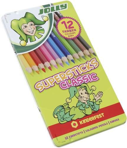 Farbstifte Jolly Superstick 12er Metalletui, Art.-Nr. 3000-12-BL - Paterno B2B-Shop Farbstifte Jolly Superstick 12er Metalletui, Art.-Nr. 3000-12-BL - Paterno B2B-Shop