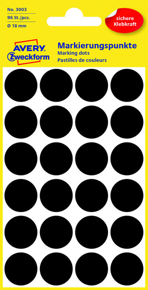 Markierungspunke ZWF Ø 18 mm, schwarz, Art.-Nr. 3003ZWF - Paterno B2B-Shop