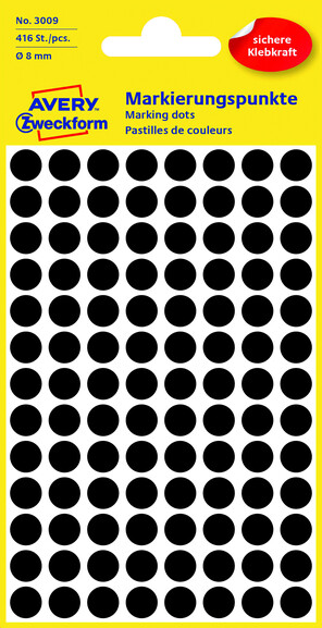 Markierungspunkte ZWF Ø 8 mm, schwarz, Art.-Nr. 3009ZWF - Paterno B2B-Shop