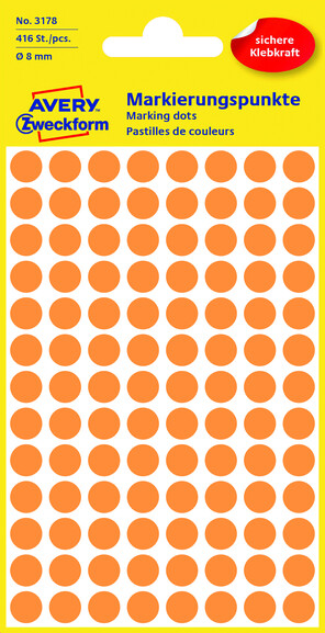 Markierungspunkte ZWF Ø 8 mm, leuchtorange, Art.-Nr. 3178ZWF - Paterno B2B-Shop