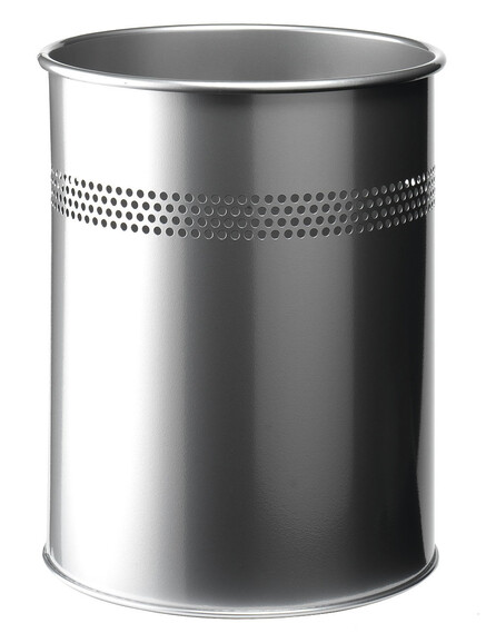 Papierkorb Durable Metall 15l silber, Art.-Nr. 330023 - Paterno Shop