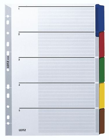 Register Leitz A4 5-teilig mehrfarbig, Art.-Nr. 4320-00-00 - Paterno B2B-Shop