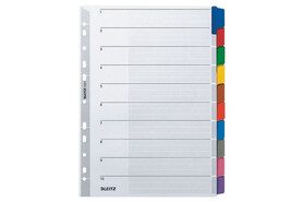 Register Leitz A4 10-teilig mehrfarbig, Art.-Nr. 4321-00-00 - Paterno B2B-Shop