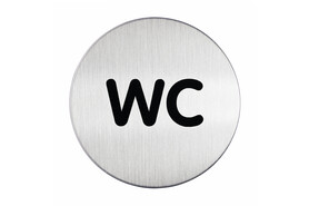 Piktogramm &amp;quot;WC&amp;quot; silber 83 mm, Art.-Nr. 490723 - Paterno B2B-Shop