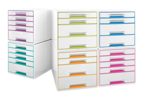 Schubladenbox Leitz CUBE WOW 5S gelb, Art.-Nr. 521410-GE - Paterno B2B-Shop