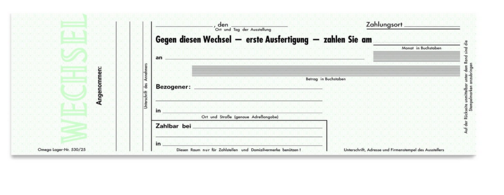 Wechselheft ohne Währung, Art.-Nr. 530-25 - Paterno B2B-Shop