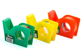 Klebeband Tixo 15mmx10lfm mit Plastikabroller, Art.-Nr. 56006T - Paterno B2B-Shop