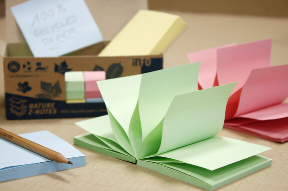 Haftnotizen info notes Recyclingbox 75x75 mm Z-Notes sortiert, Art.-Nr. 5644-88BOX - Paterno B2B-Shop