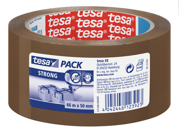 Klebeband Tesa PP 50mm 66lfm braun, Art.-Nr. 57168-BR - Paterno B2B-Shop