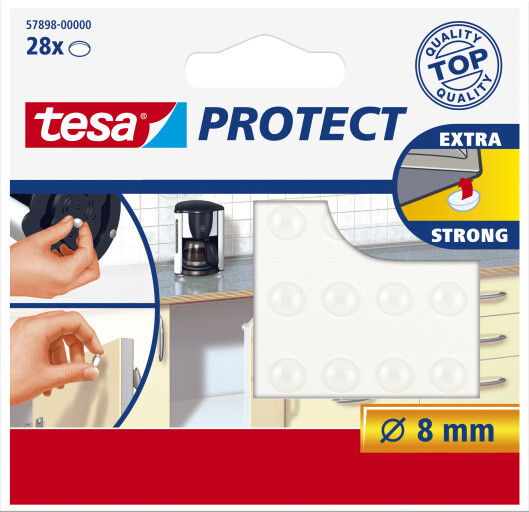 Lärmstopper Tesa 8mm rund farblos, Art.-Nr. 57898 - Paterno B2B-Shop