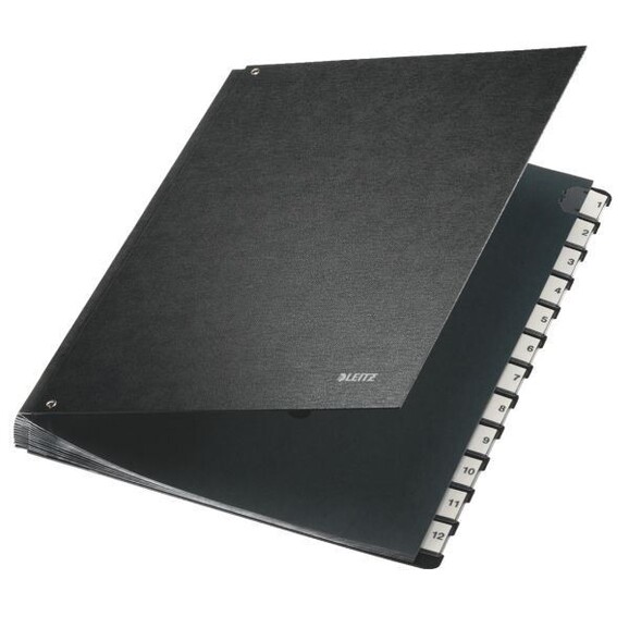 Pultordner Leitz A4 1-12 schwarz, Art.-Nr. 5812-00-95 - Paterno B2B-Shop