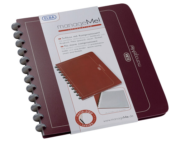 Ringmappe Vario Zipp A4 bordeaux, Art.-Nr. 61420-BRX - Paterno B2B-Shop