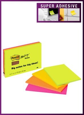 Haftnotizen Post-it Super Sticky, Großformat, Art.-Nr. 6445-SSP - Paterno B2B-Shop